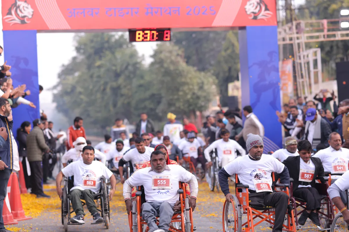 Finish line celebration